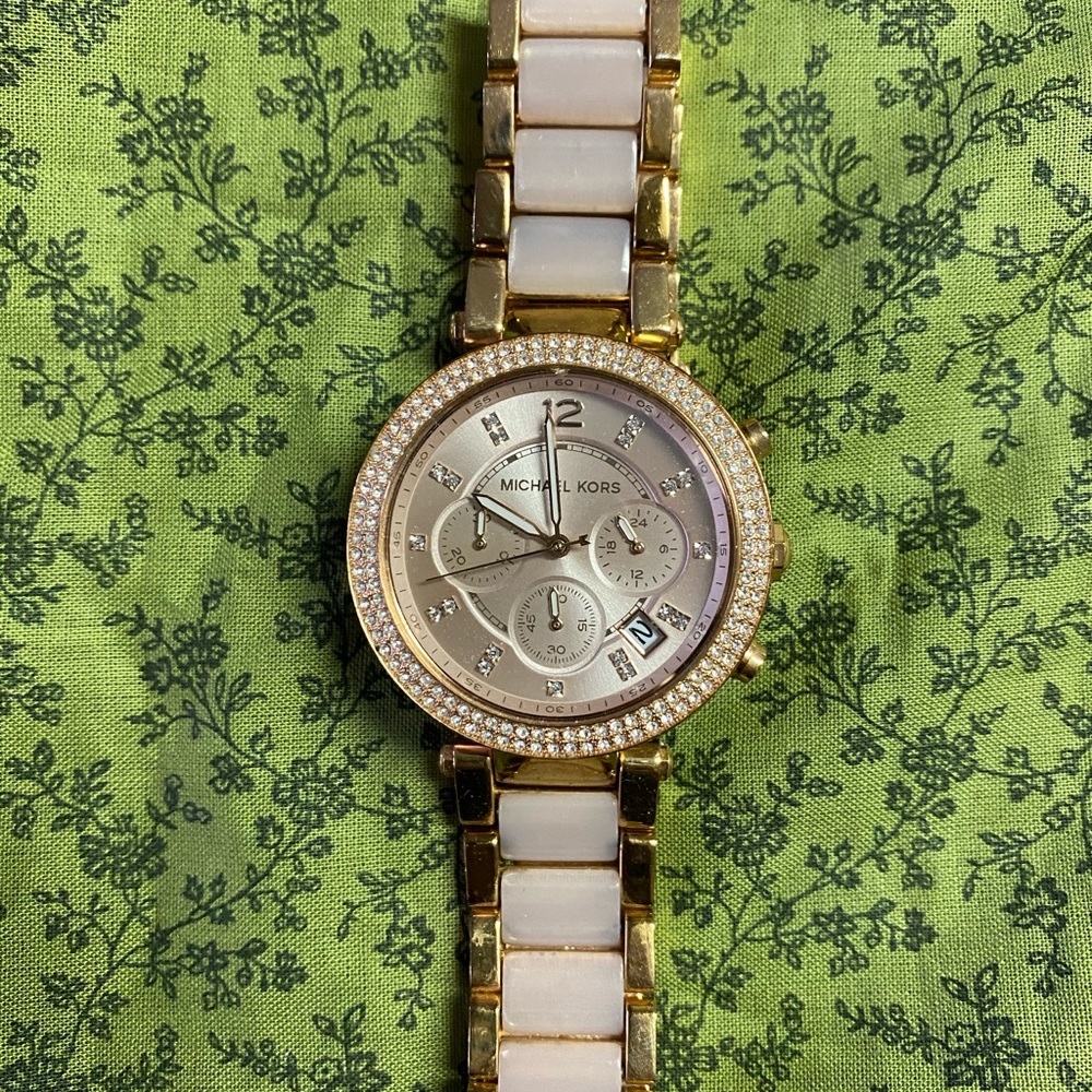 Michael Kors rose gold stainless steel watch